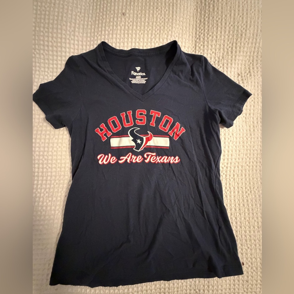 Fanatics Women's Navy Houston Texans V-Neck Tee
